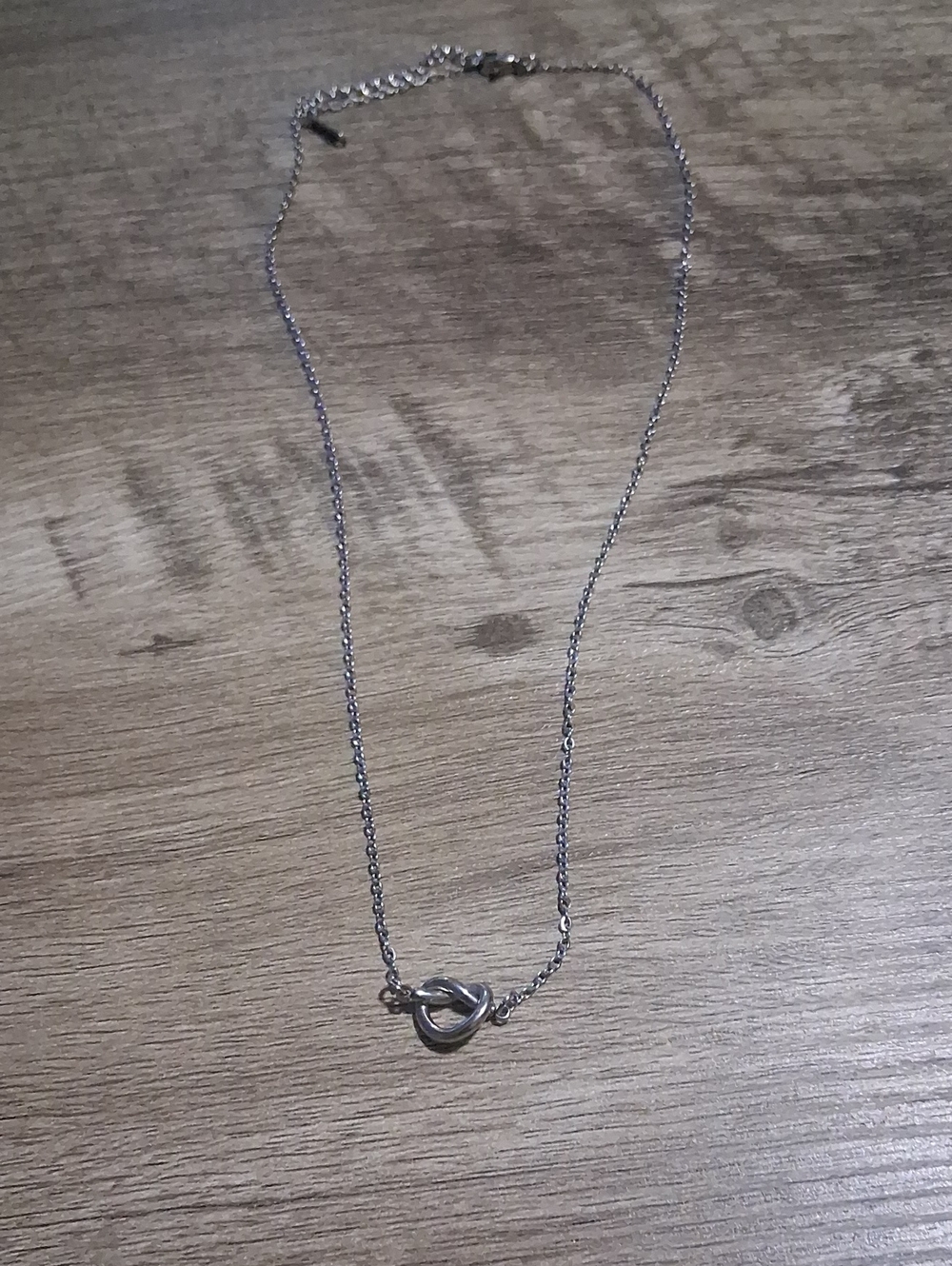 Sterling Silver Knot Pendant Necklace - Silver